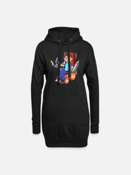 Rollstuhl Held - Hoodie-Kleid - Schwarz