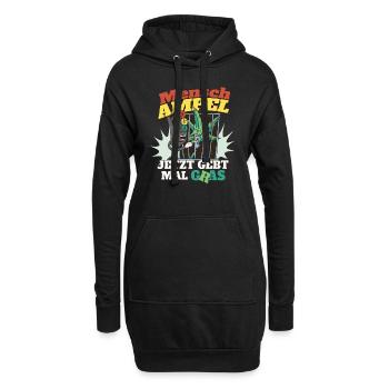 Ampel legalisiert Hanf - Hoodie-Kleid - Schwarz - Vorne
