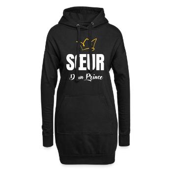 sœur d'un prince - Sweat-shirt à capuche long Femme - noir - Devant