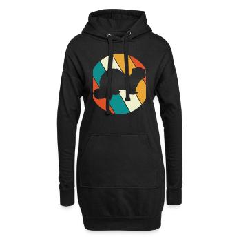 Furet Vintage Enthousiaste Belette Vintage - Sweat-shirt à capuche long Femme - noir - Devant