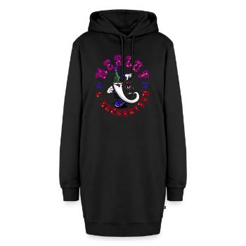 Merlot der Verzauberer - Hoodie-Kleid - Schwarz - Vorne - AI Model Female 172 light (172cm)