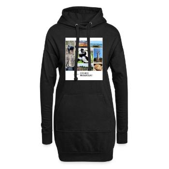 Erinnerungen an Madagaskar - Hoodie-Kleid - Schwarz - Vorne