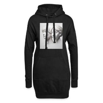 Silhouettes en papier - Sweat-shirt à capuche long Femme - noir - Devant