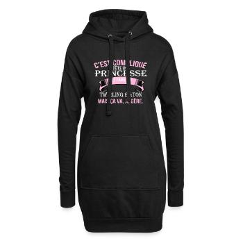 Twirling baton - Sweat-shirt à capuche long Femme - noir - Devant