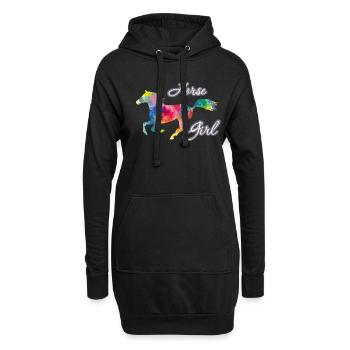 Horse Girl Country Woman Girl HorseBack Rider - Sweat-shirt à capuche long Femme - noir - Devant
