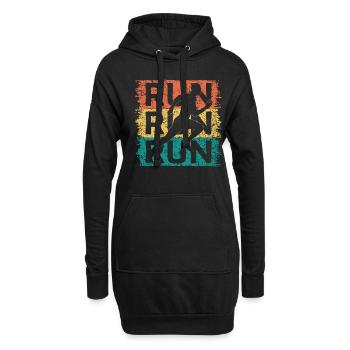 Running Papa liebt es, coole Marathonläufer zu laufen - Hoodie-Kleid - Schwarz - Vorne