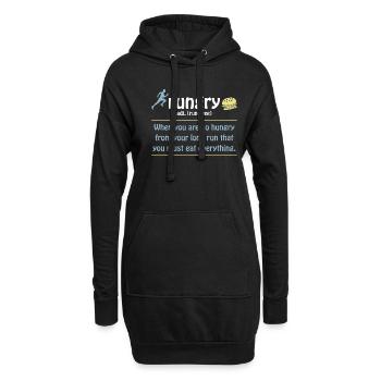 Rungry Definition Lustiger Läufer Marathon Zitat - Hoodie-Kleid - Schwarz - Vorne