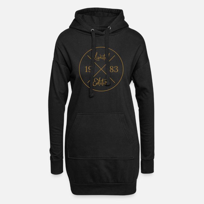 Limited Edition 1983 Geschenk - Hoodie-Kleid - Schwarz