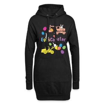 Pâques Pour les garçons Tout-petits Oeufs Cavator Drôle - Sweat-shirt à capuche long Femme - noir - Devant
