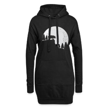 Schwein Schweinchen Schweine Geschenk - Hoodie-Kleid - Schwarz - Vorne