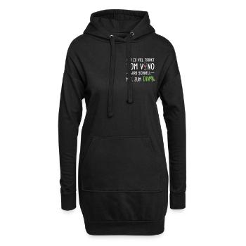 Vino Wein Dino Rotwein Geschenk - Hoodie-Kleid - Schwarz - Vorne