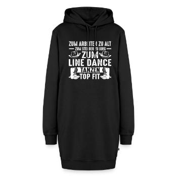 Linedance Line Dance Linedancer Geschenk - Hoodie-Kleid - Schwarz - Vorne