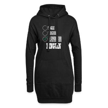 In einer Beziehung mit meinem Pinguin - Hoodie-Kleid - Schwarz - Vorne