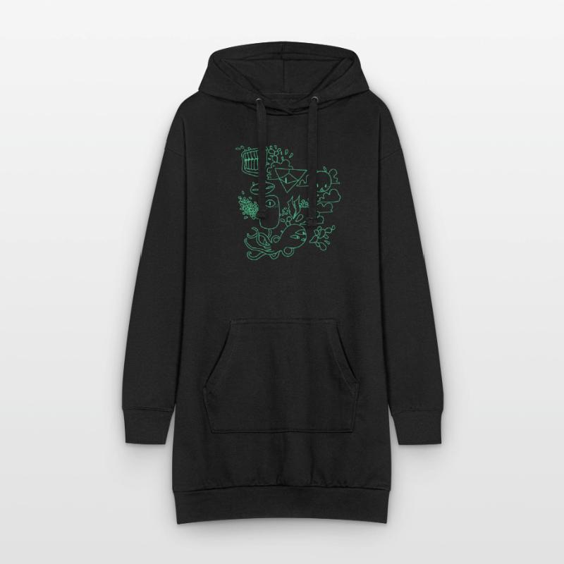 Grumpy Rabbits Hoodie Dress