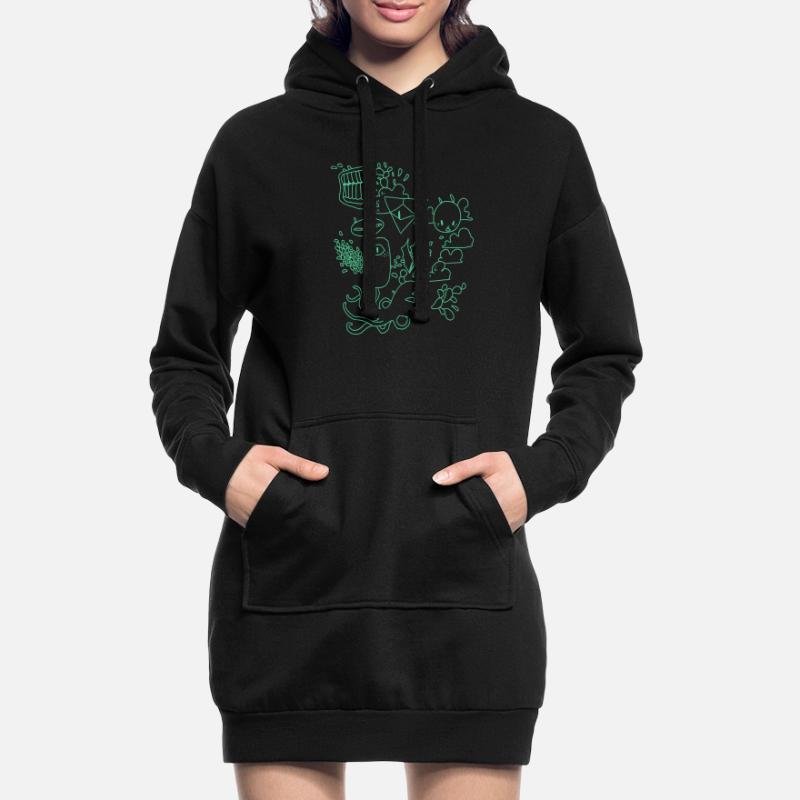 Grumpy Rabbits Hoodie Dress