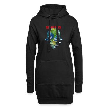 PLANETEN - Hoodie-Kleid - Schwarz - Vorne