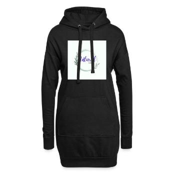 Natural Life rainbow butterfly créa - Sweat-shirt à capuche long Femme - noir - Devant