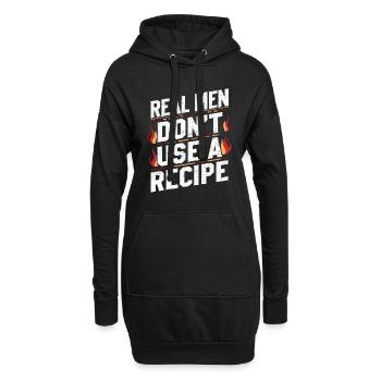 Real Men Don't Use A Recipe - Hoodie-Kleid - Schwarz - Vorne
