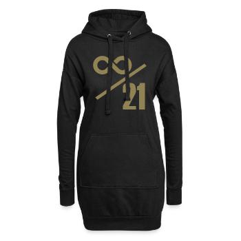 Bitcoin 21 Millionen Limit - Unendlich Wertvoll - Hoodie-Kleid - Schwarz - Vorne