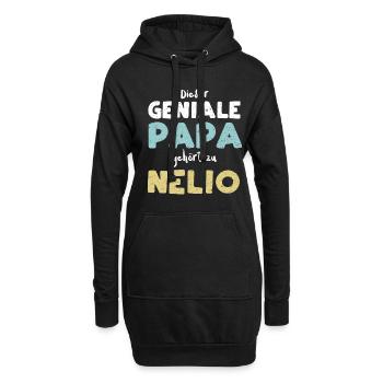 Dieser Geniale Papa Gehört Zu Nelio - Hoodie-Kleid - Schwarz - Vorne