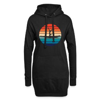 Stand Up Paddleboarding Yoga Damen - SUP Yoga - Hoodie-Kleid - Schwarz - Vorne