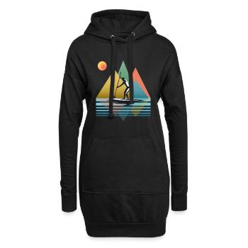 SUP Herren - Hoodie-Kleid - Schwarz - Vorne
