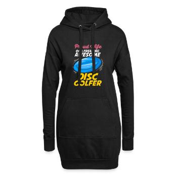 Épouse d’un disc golfeur disc golf - Sweat-shirt à capuche long Femme - noir - Devant