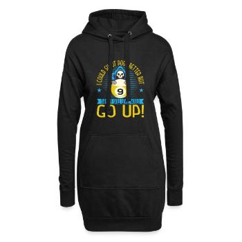 Pool Player Cue Sport Billard - Hoodie-Kleid - Schwarz - Vorne