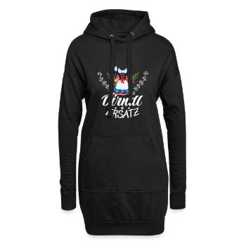 Dirndl Ersatz - Hoodie-Kleid - Schwarz - Vorne