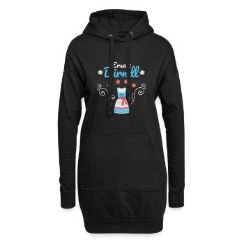 Dirndl Ersatz - Hoodie-Kleid - Schwarz - Vorne
