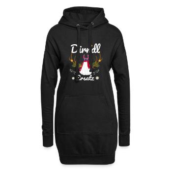 Dirndl Ersatz - Hoodie-Kleid - Schwarz - Vorne