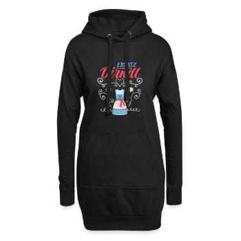 Dirndl Ersatz - Hoodie-Kleid - Schwarz - Vorne