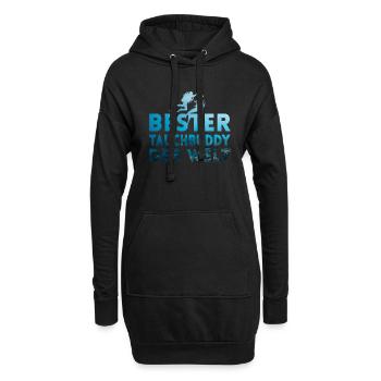 Apnoetaucher Freitaucher Freediver Scuba Taucher - Hoodie-Kleid - Schwarz - Vorne