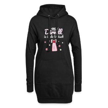 Dirndl Tracht | Mei Dirndl is in da - Hoodie-Kleid - Schwarz - Vorne