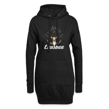 Lausbua Hirsch Lederhosen - Hoodie-Kleid - Schwarz - Vorne