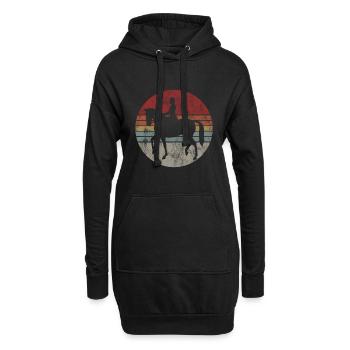 Dressur Dressurreiten Dressurreiter Reiten Pferd - Hoodie-Kleid - Schwarz - Vorne