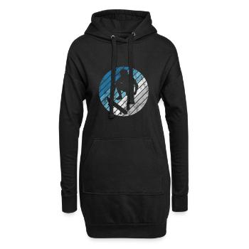 Skateboarder Skateboard Skater Skate Skateing - Hoodie-Kleid - Schwarz - Vorne