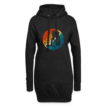Curling sur glace Curling Retro Cadeau - Sweat-shirt à capuche long Femme - noir - Devant