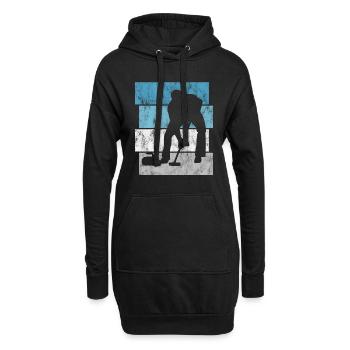 Curling sur glace Curling Retro Cadeau - Sweat-shirt à capuche long Femme - noir - Devant