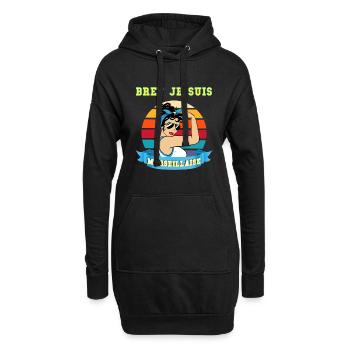Ehefrau Marseille Fuß Mutter Freund Schwester Tante - Hoodie-Kleid - Schwarz - Vorne