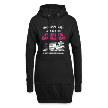 Wohnmobil Frau Weise Oma Ruhestand - Hoodie-Kleid - Schwarz - Vorne