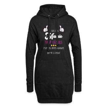 Super Oma Zu Genial Mama Oma Liebe - Hoodie-Kleid - Schwarz - Vorne