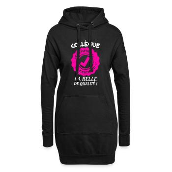 Kollegin Frau Die schöne Qualität - Hoodie-Kleid - Schwarz - Vorne