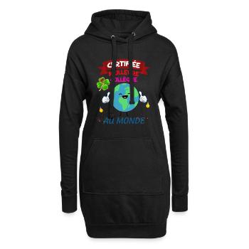 Collègue De Travail Femme Départ Anniversaire Fête - Sweat-shirt à capuche long Femme - noir - Devant