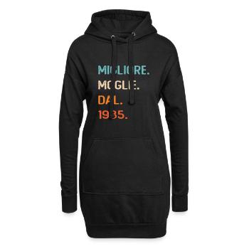 Ehefrau seit 1985 - Hoodie-Kleid - Schwarz - Vorne