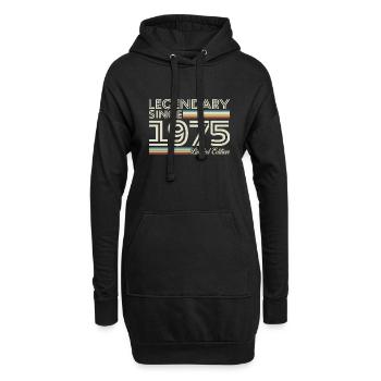1975 Vintage Retro Geburtstagsgeschenk - Hoodie-Kleid - Schwarz - Vorne
