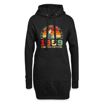 1959 Vintage Retro Frau Geburtstagsgeschenk - Hoodie-Kleid - Schwarz - Vorne