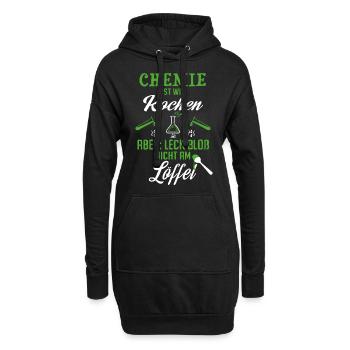 Chemie/Chemiker/Chemikant/Chemielaborant/Chemisch - Hoodie-Kleid - Schwarz - Vorne