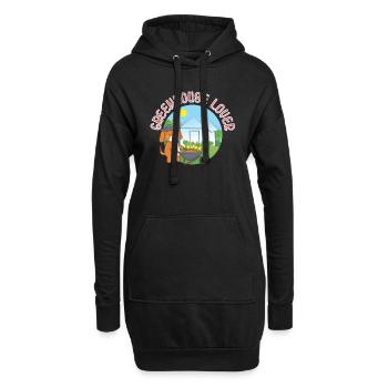 Amoureux des serres - Sweat-shirt à capuche long Femme - noir - Devant