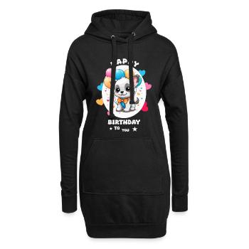 Bon anniversaire - Sweat-shirt à capuche long Femme - noir - Devant